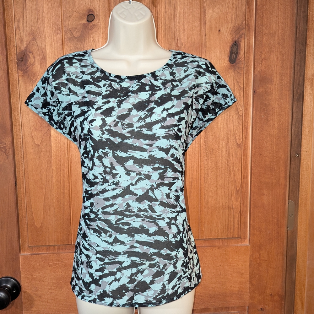 Live 4 Truth Blue Fitted Cap Sleeve Blouse